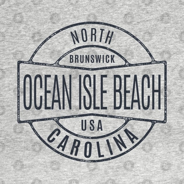 Ocean Isle Beach, NC Vintage Badge Summertime Vacationing by Contentarama